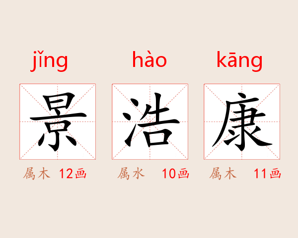 景浩康