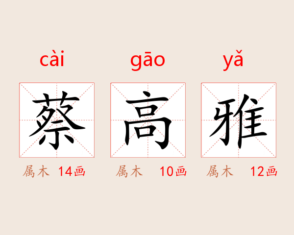 蔡高雅