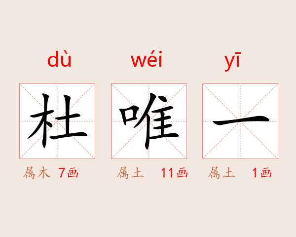 杜唯一