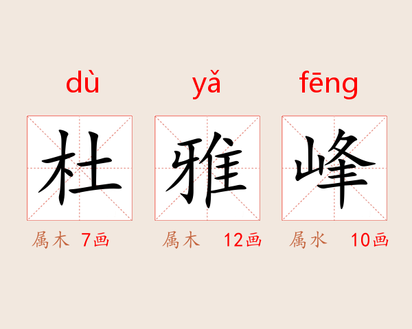 杜雅峰