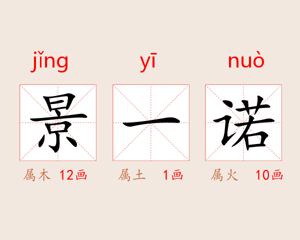 景一诺