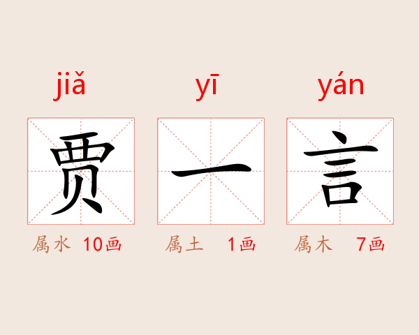 贾一言