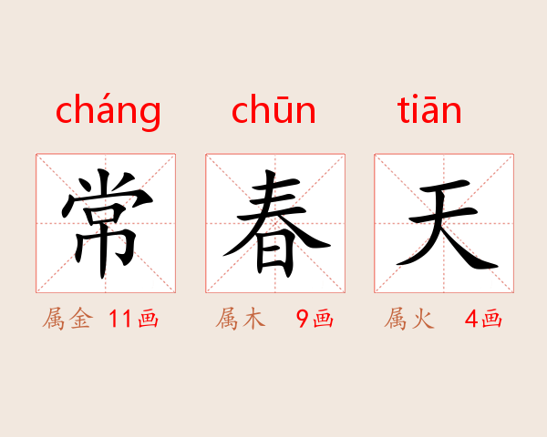 常春天