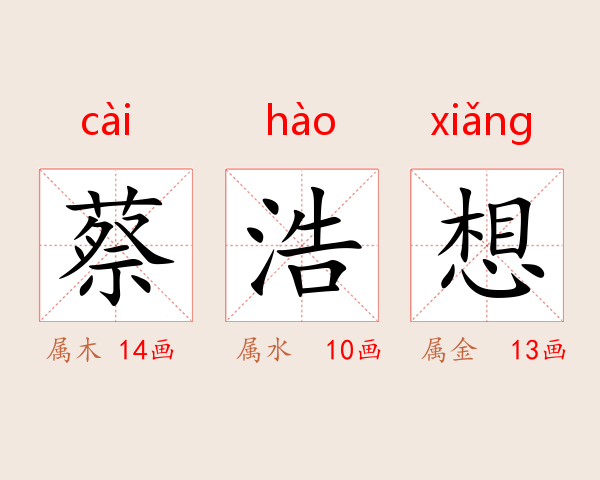 蔡浩想
